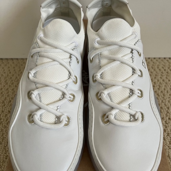 NIB Christian Louboutin Arpoador White Leather Drawstring Low Top Sneakers 43.5 main image 14